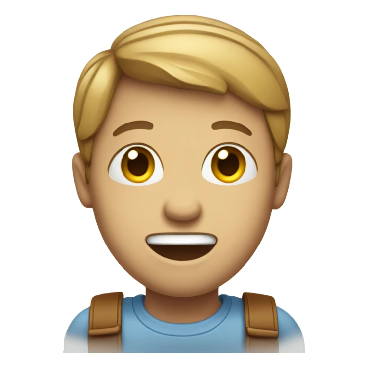 Smile emoji with wide eyes and braces  sticker