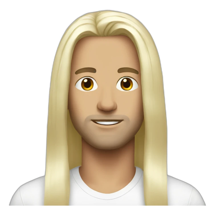 Sasha - men - white - long hair sticker