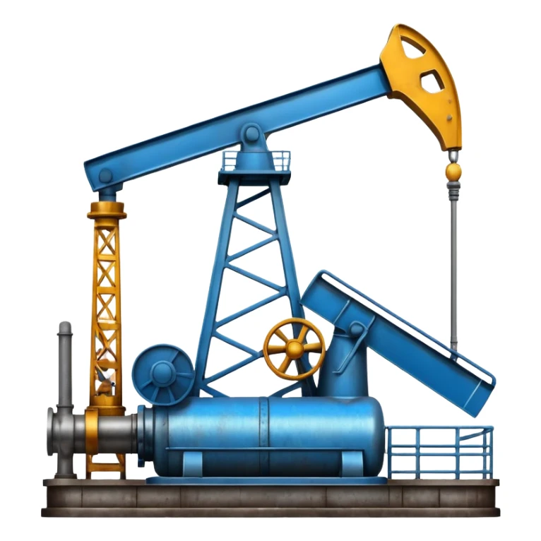 oil pumping station steel shiny sticker