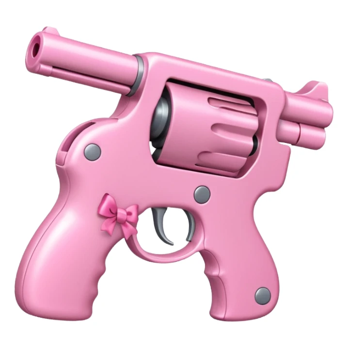 pink gun with pink bow on it  sticker