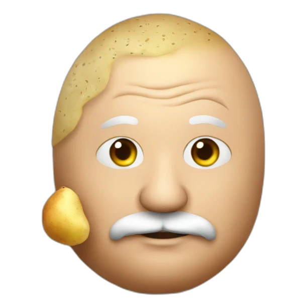 Lukashenka holds a potato in his hand sticker