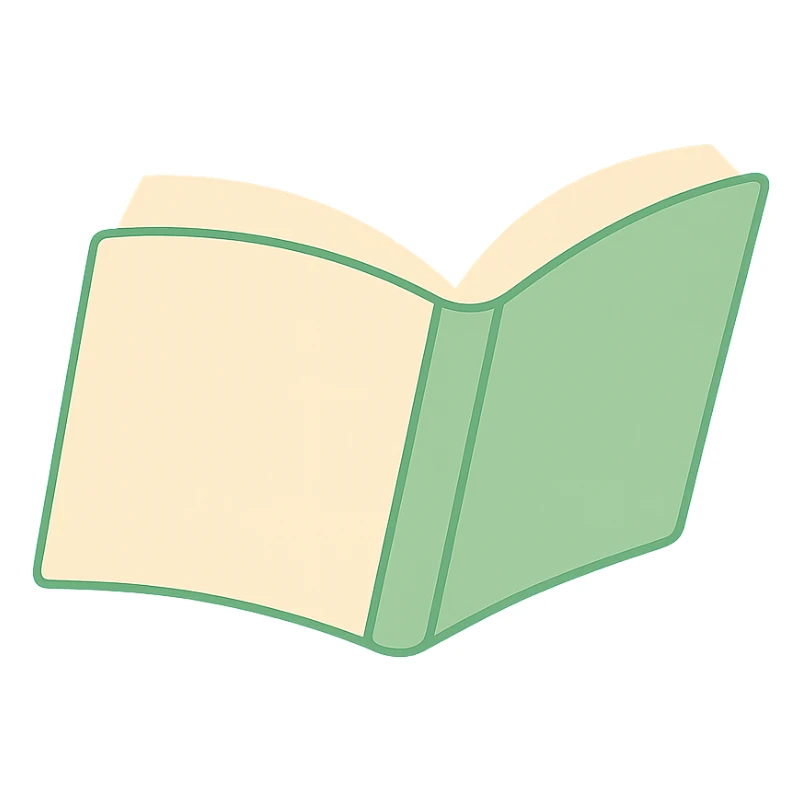 Remove the background, keep only the open book with gentle colors and no background. sticker