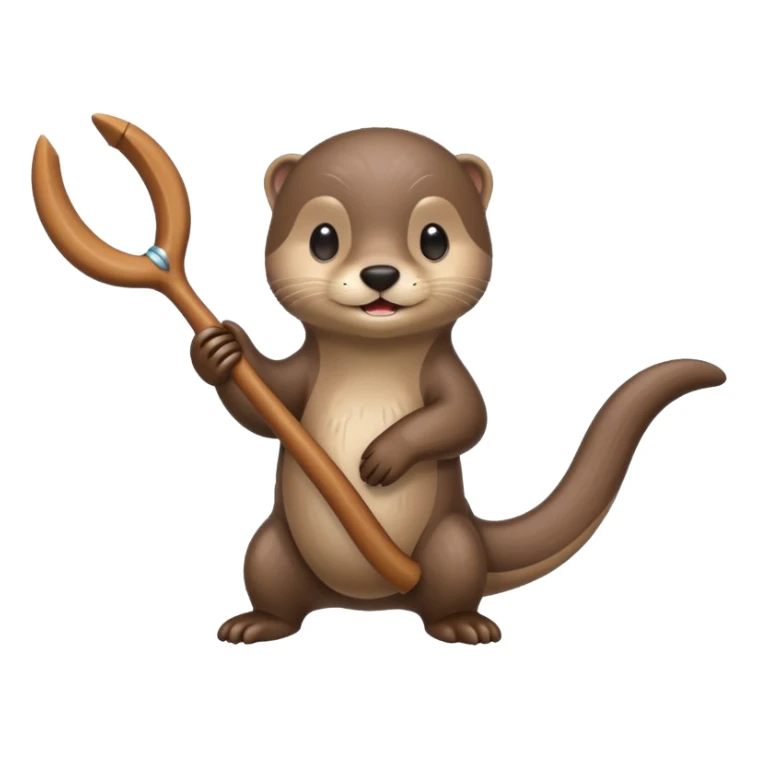 Cute otter holding a boomerang sticker