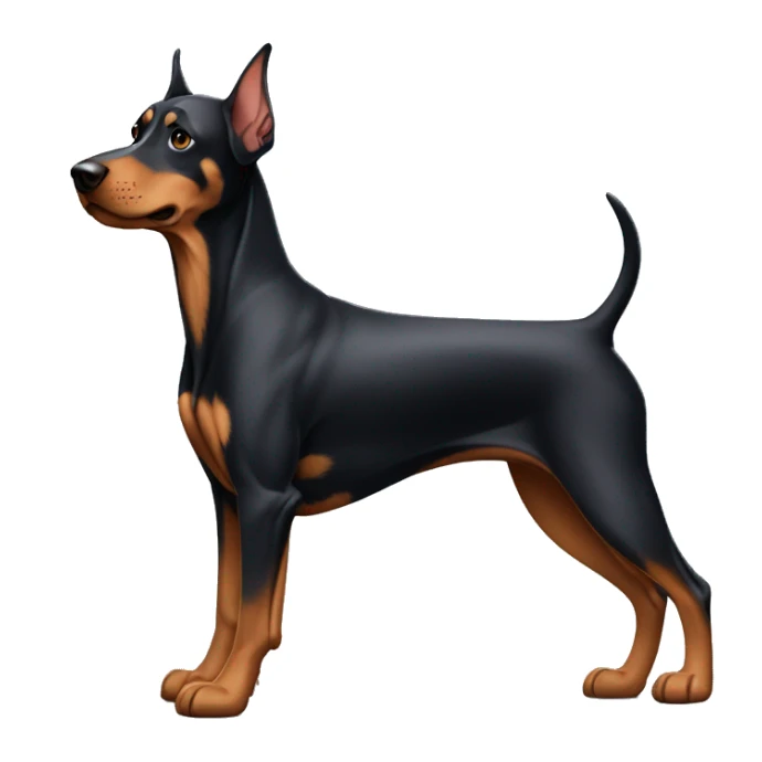 Cachorro dobermann segurando fazendo musculação na academia  sticker