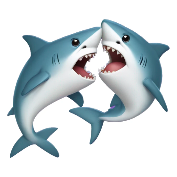 gay sharks kissing sticker