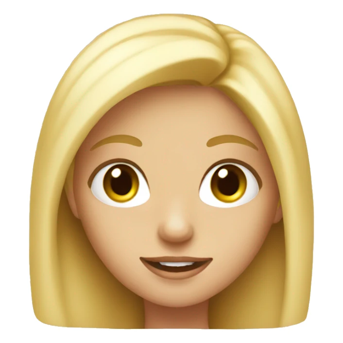 blonde girl with heart sticker