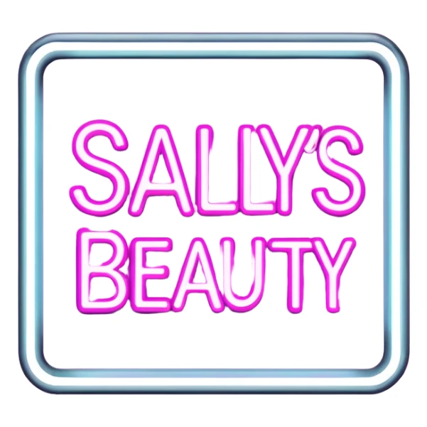 pink sallys beauty store in big letters sticker