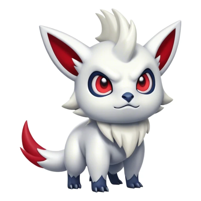 Edgy cool cute Absol-Zangoose-creature-hybrid full body  sticker
