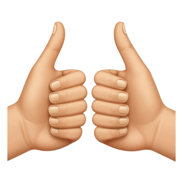 I want two tumbs up like it's done with two hands sticker