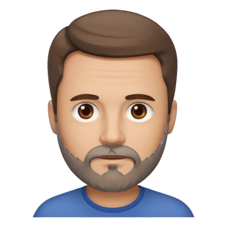 MALE, BROWN HAIR, GREY GOATY BEARD sticker