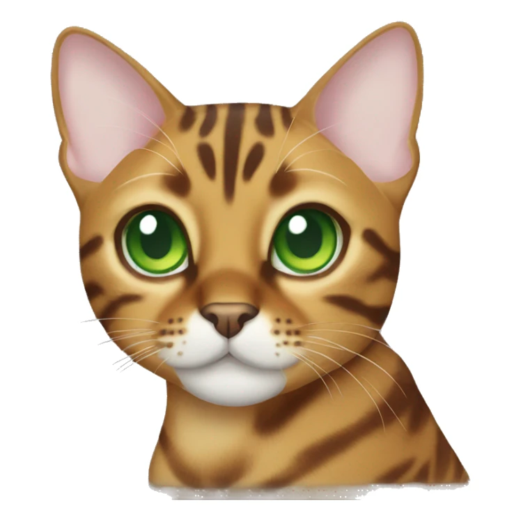 Bengal cat with green eyes sticker