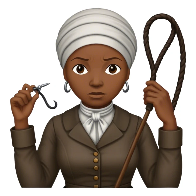 harriet tubman with a whip sticker