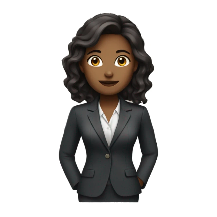 Business woman with dark brown hair sticker