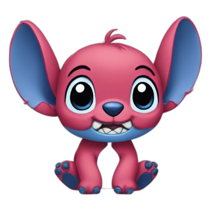 stitch qui tient un coeur sticker