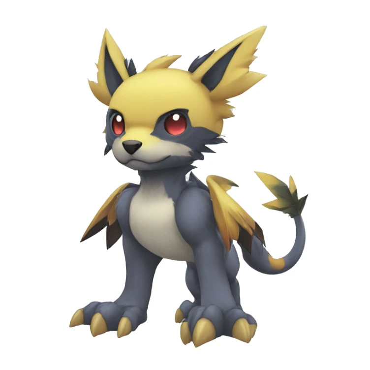 cute kawaii cool edgy Digimon-Fakemon-animal full body sticker