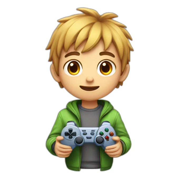 niño gamer sticker