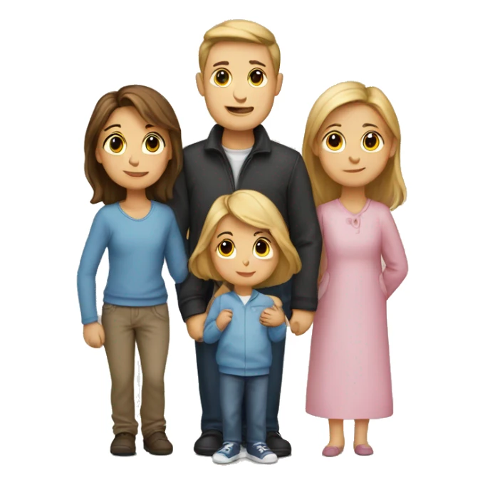 family but with cat instead of a child sticker