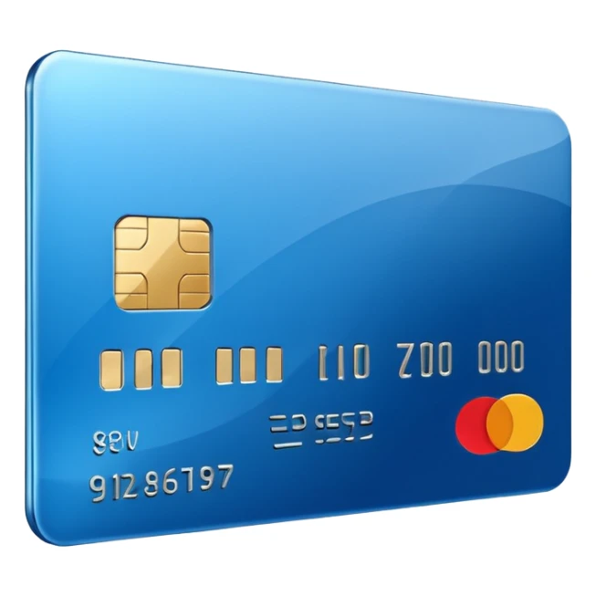 3D style credit card icon, no text sticker