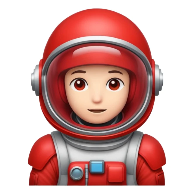 Among Us character in red color with space helmet sticker