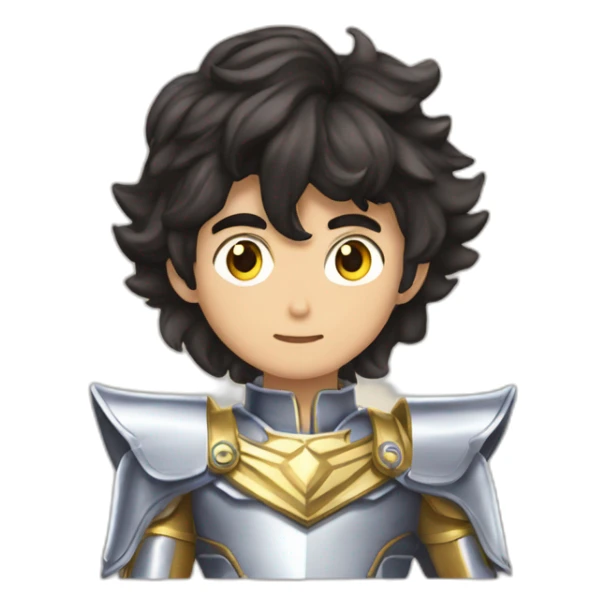Seiya con armadura divina saludando  sticker