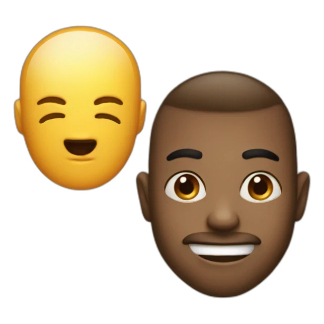 Party emoji with atraw in nose sticker