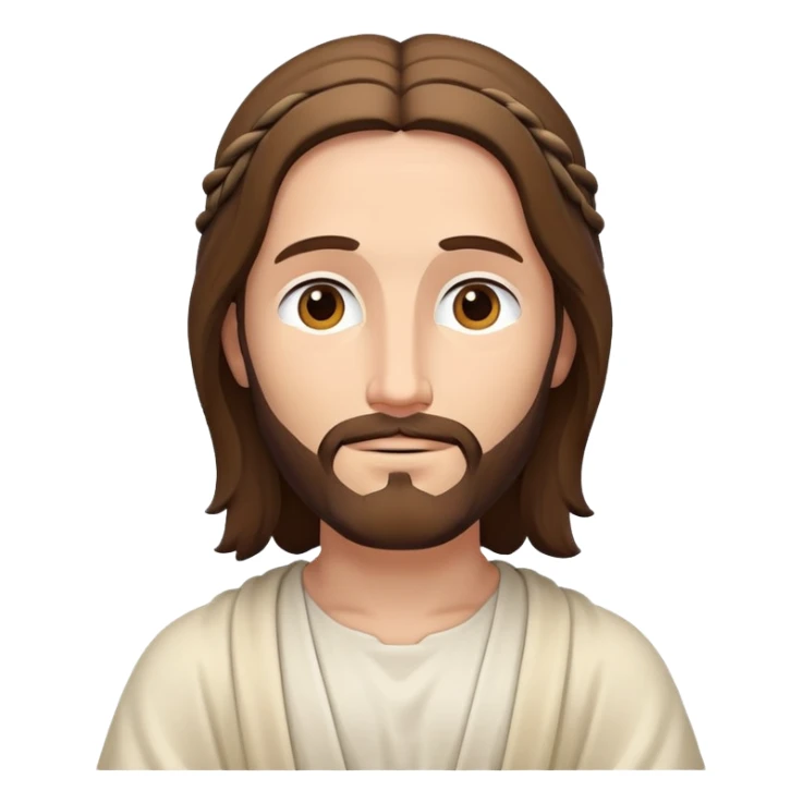 Jesus meditating with gentle smile sticker