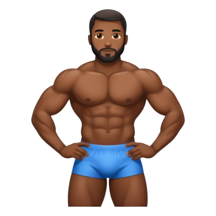 Giant big booty black oily man  sticker