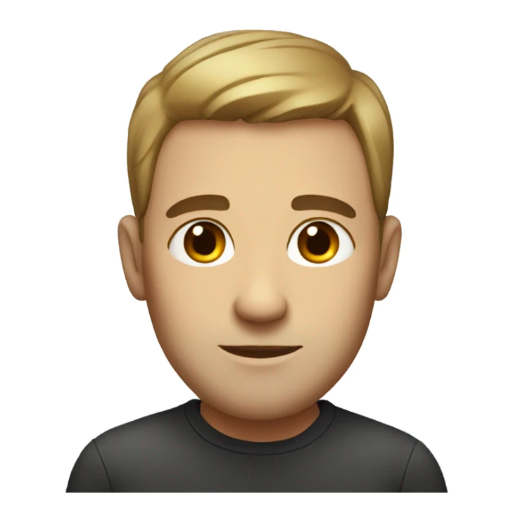 Calm portrait of male sticker