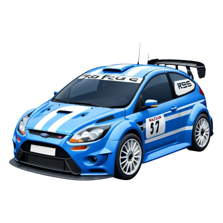 Ford Focus RS WRC best view with some cool grafics sticker