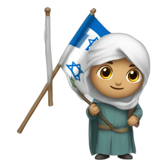 Un musulmans avec le drapeau israelien sticker
