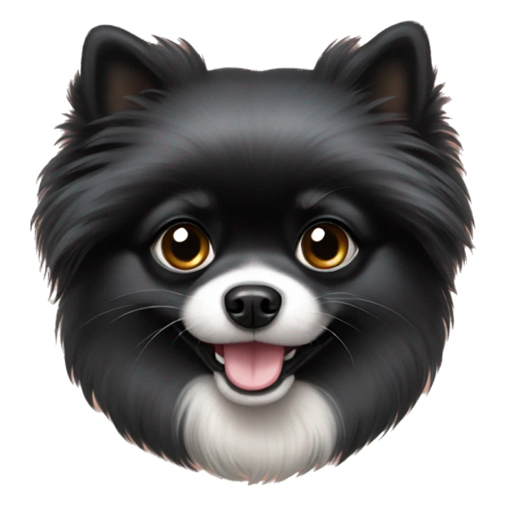 Black Pomeranian with bows sticker