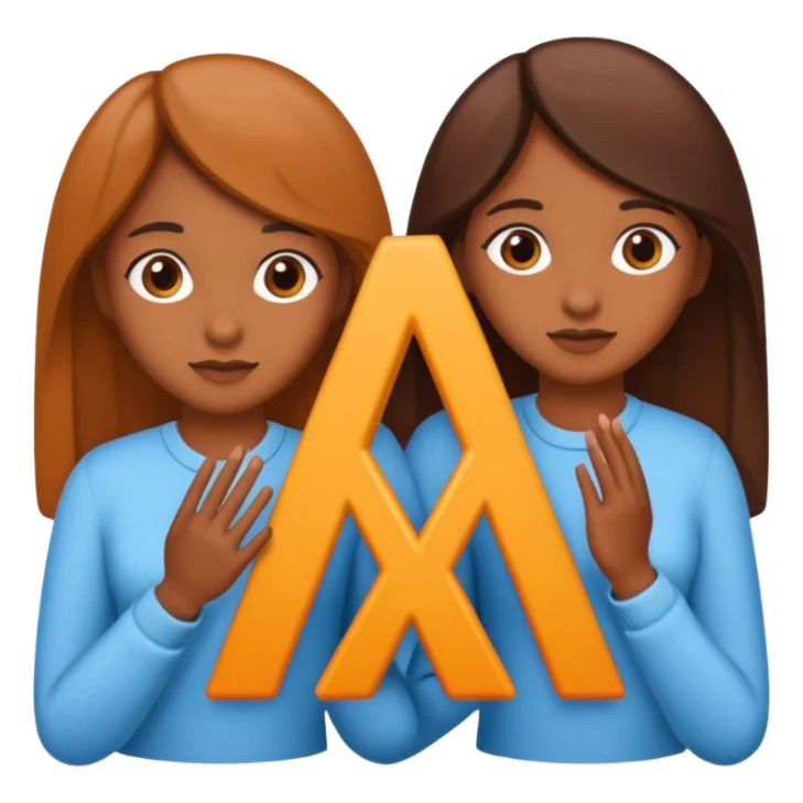 Create two letters, N and Y, in the shape of sisters.  sticker