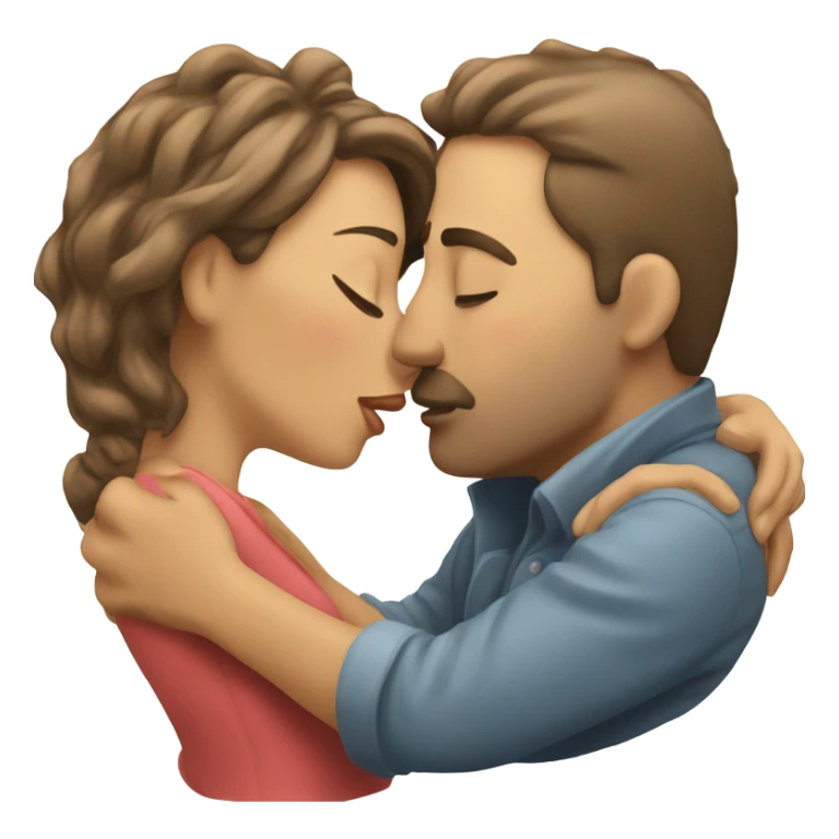 Man kissing wife  sticker