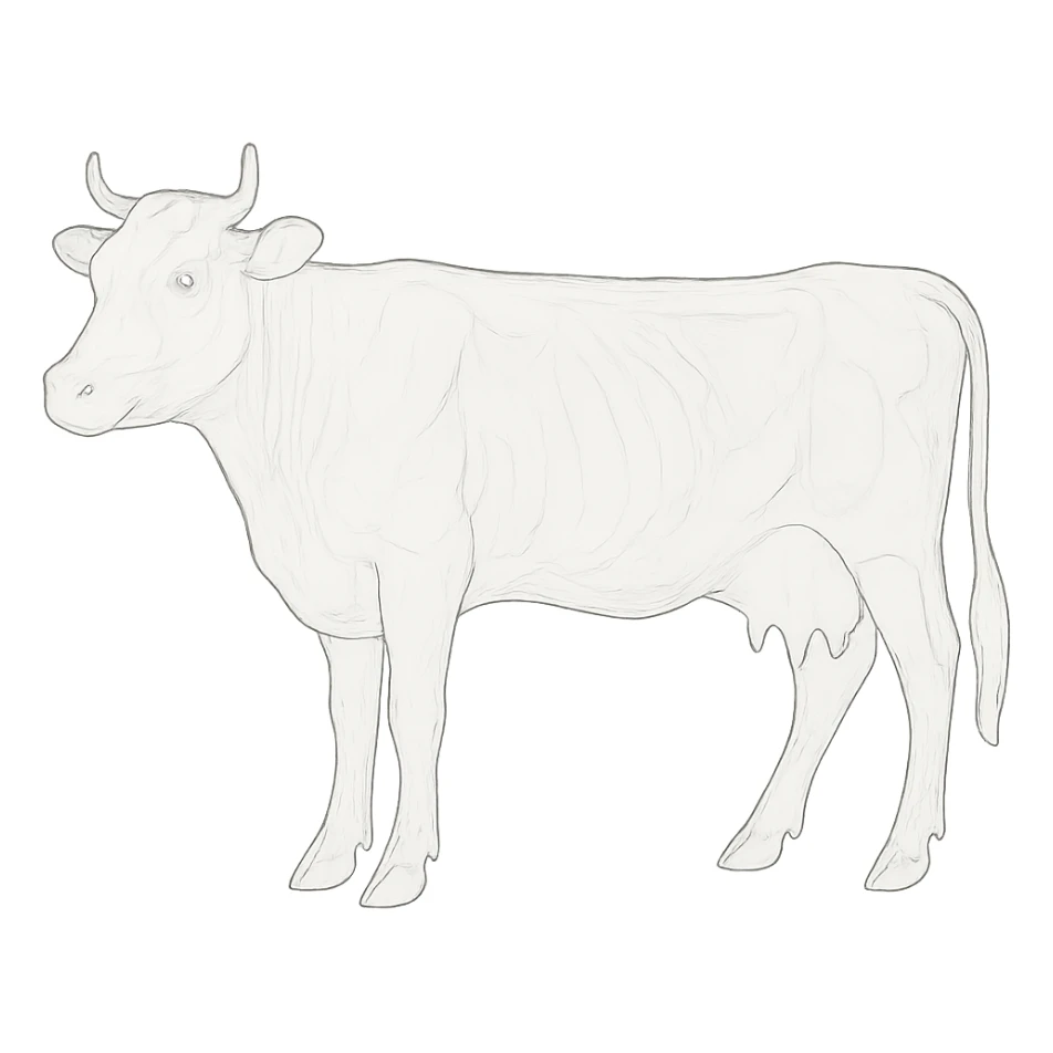 Cow transparent sticker