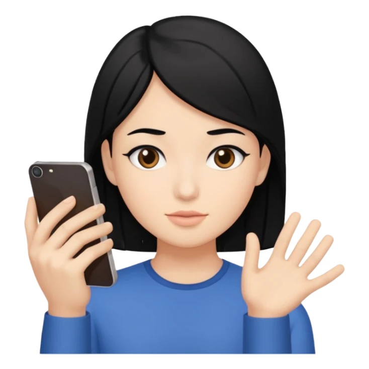 THAT PERSONA HAVE A BLACK HAIR AND ARE UPLOADING VIDEOS sticker