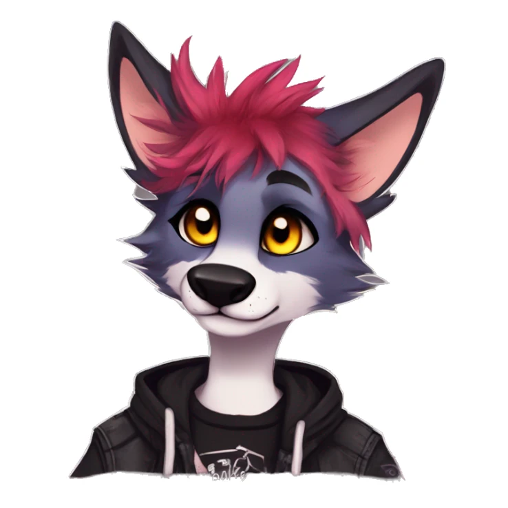 Edgy punk anthro furry by Falvie, LiLaiRa, griffsnuff, AngieWolf sticker
