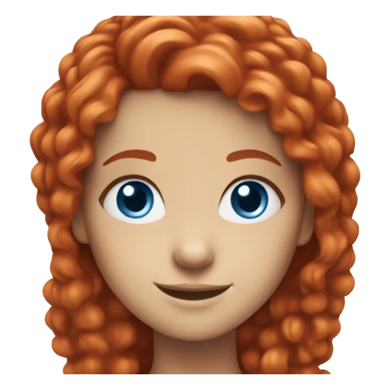 smiling girl with red hair and blue eyes sticker