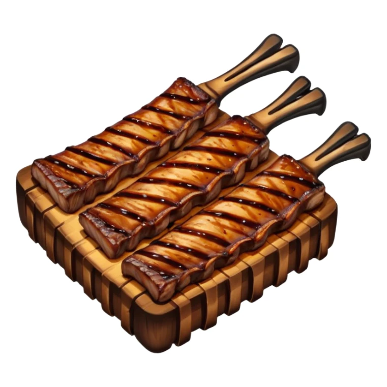 costillas de asado a la parrilla sticker