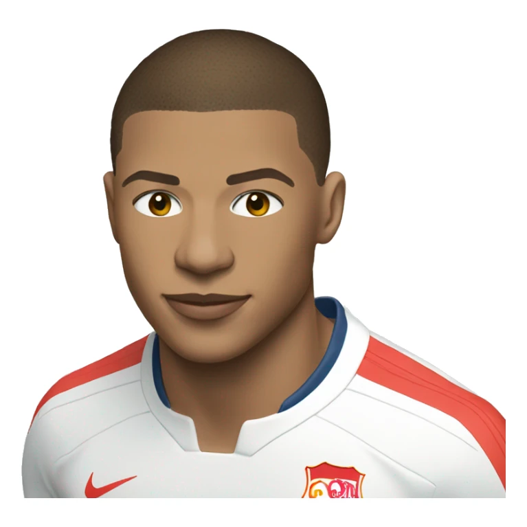 Mbappe with the kit of réal padrid sticker