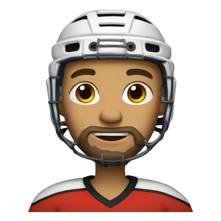 Super cool hockey emoji  sticker