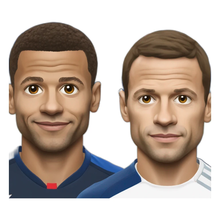 Emanuel macron qui tchek kilian Mbappé sticker