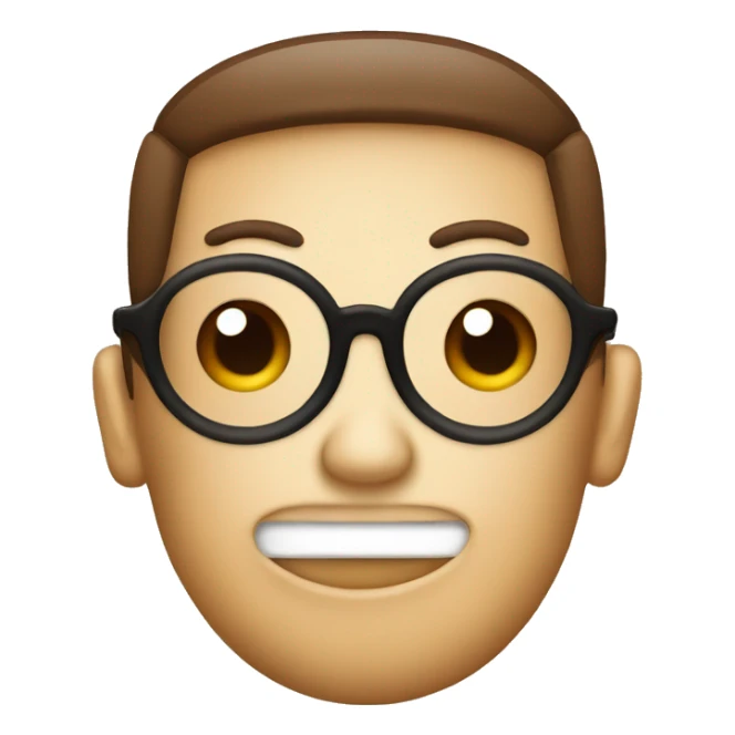 glass of cappuccino with a face sticker