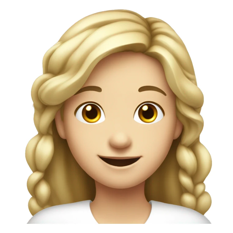 smiling girl in white dress Shows the class with his thumb sticker