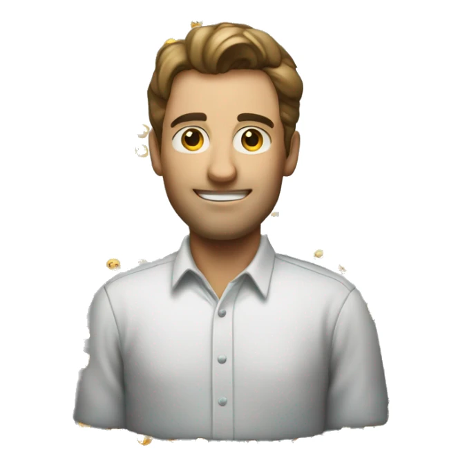 Creami un emoji di un uomo in uno studio di registrazione  sticker