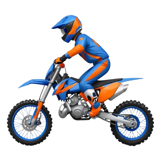 Blue dirt bike 85cc ktm sticker
