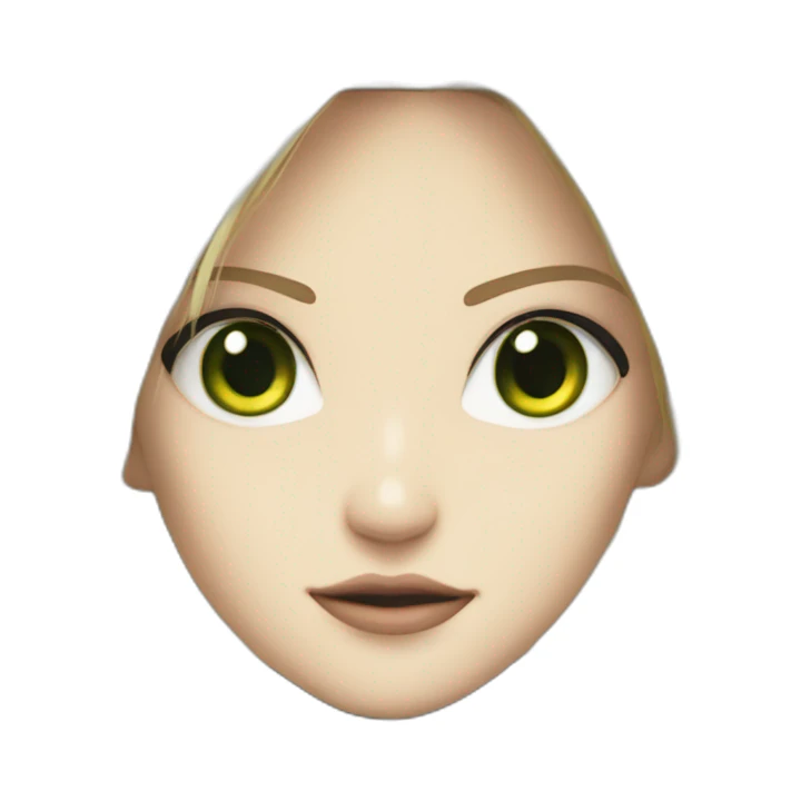 Alita battle angel blonde and green eyes anime style sticker