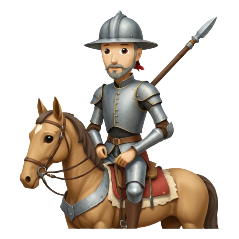 Don Quixote on his horse Rocinante sticker