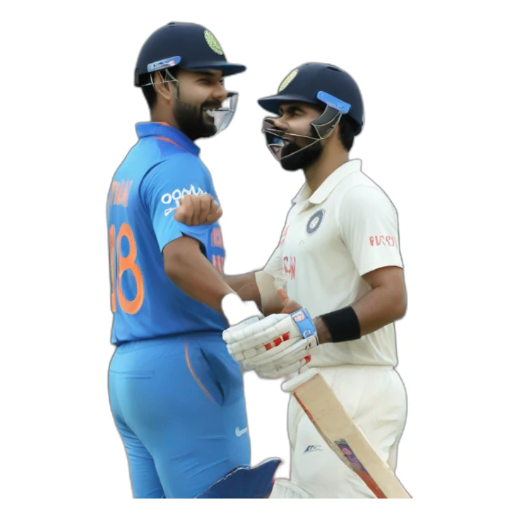 rohit sharma and virat kohli handshake sticker