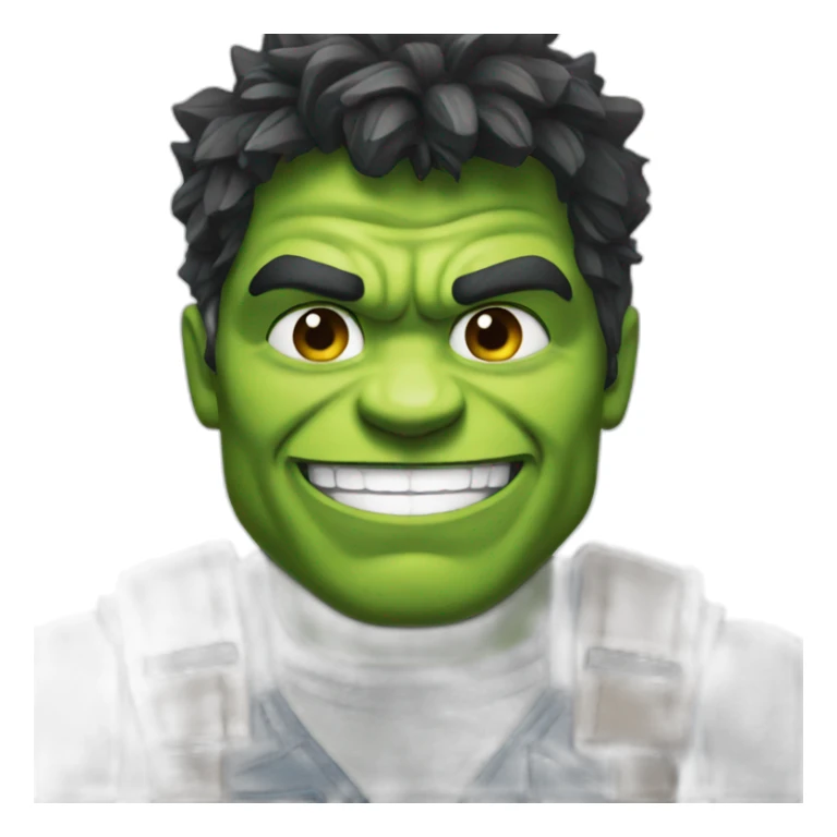 Smile emoji of hulk sticker