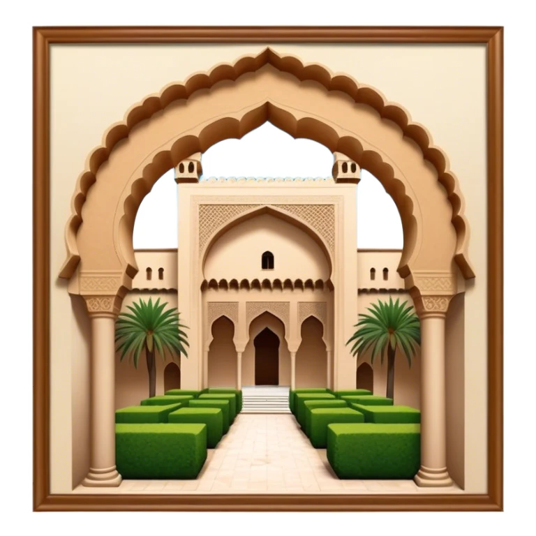 Alhambra Landmark Emoji – Highlighting its Moorish architecture and distinctive arches. sticker